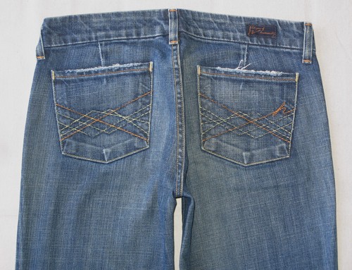Citizen Humanity Kate Low-Waist Full Leg Flare Jeans Wm Gr. 28 Blau Distressed L30 - Bild 2 von 9