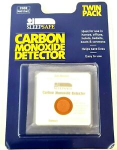 2 X Parches Detector de CO Monóxido de Carbono Alarma Indicador Casa Coche bedsits seguridad