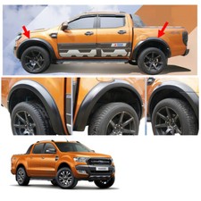 Rough 4Inch Fender Flares Matte Black For Ford Ranger T7 Double Cab 2015 - 2018