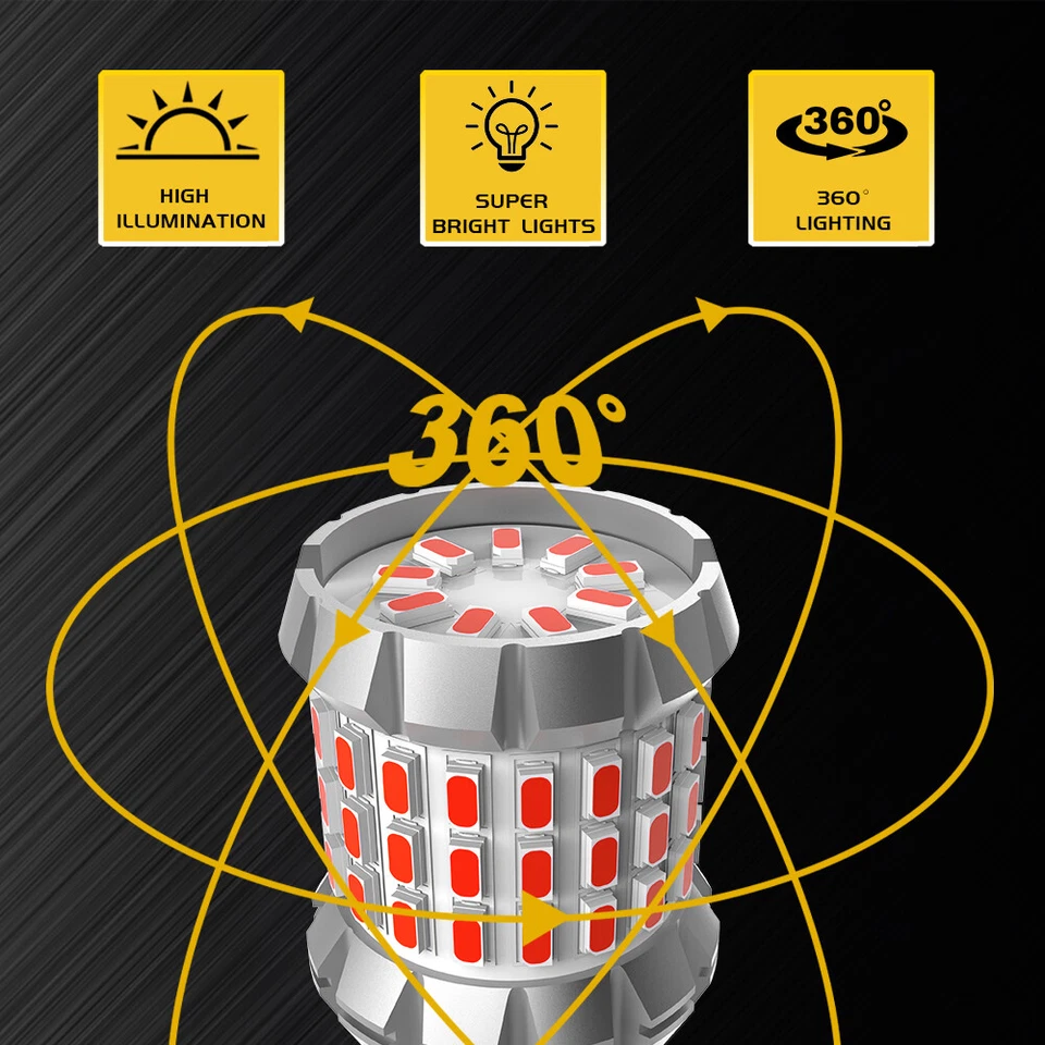 2x Luces LED de freno traseras bombillas rojas 1157 7528 2357 para Hyundai Elantra 1992-2025 Foto 4 de 4