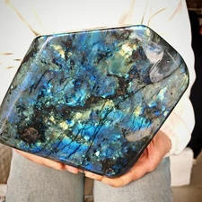 10.78LB Natural Labrador moonstone quartz free form mineral specimen 4.9kg