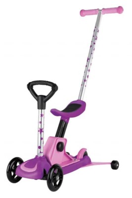 Playtive Junior 4-in-1 Tri Scooter Kleinkinder Scooter Roller Outdoor Lila Rosa