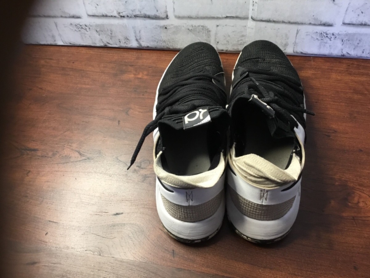 Nike Zoom KD 10 Kevin Durant Oreo Flyknit X Nets Black White 
