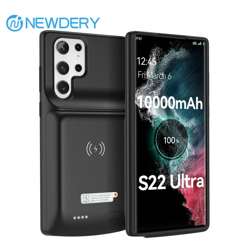 Чехол-аккумулятор 10000 мАч для Galaxy S22 Ultra беспроводной зарядки банка питания - Изображение 2 из 4