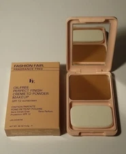Fashion Fair ALMOND Oil-Free PERFECT FINISH, CREME TO POWDER MAKEUP #A494