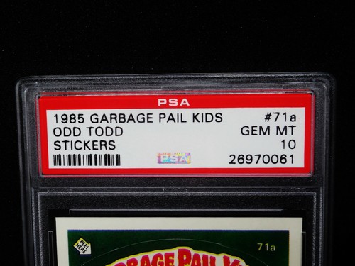 GPK 1985 2nd Series #71a Odd TODD Lindsay/Messy Tessie MATTE OS2 PSA 10 GEM MINT - Picture 3 of 3