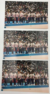 (3)x 1992 US Basketball Olympic Dream Team Gold Medal Post Cards Michael Jordan