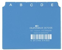 Durable 3670 06 Leitregister A-Z - Din A7 Quer, Blau