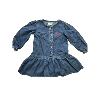denim dress toddler Black Floral Skull Denim Dress Toddler (2T-5T) – Shea Baby main image 1