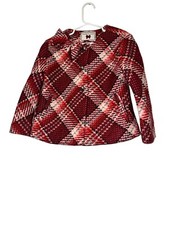 Janie and Jack Red Plaid Tweed Jacket Sz 5-6