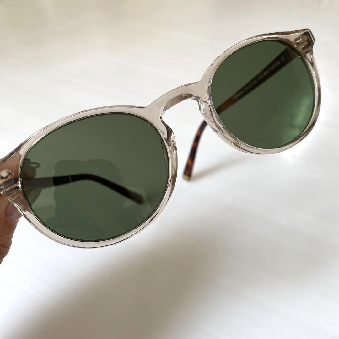 Moscot Sunglasses Boston Frame Green Lens Beige Tortoise