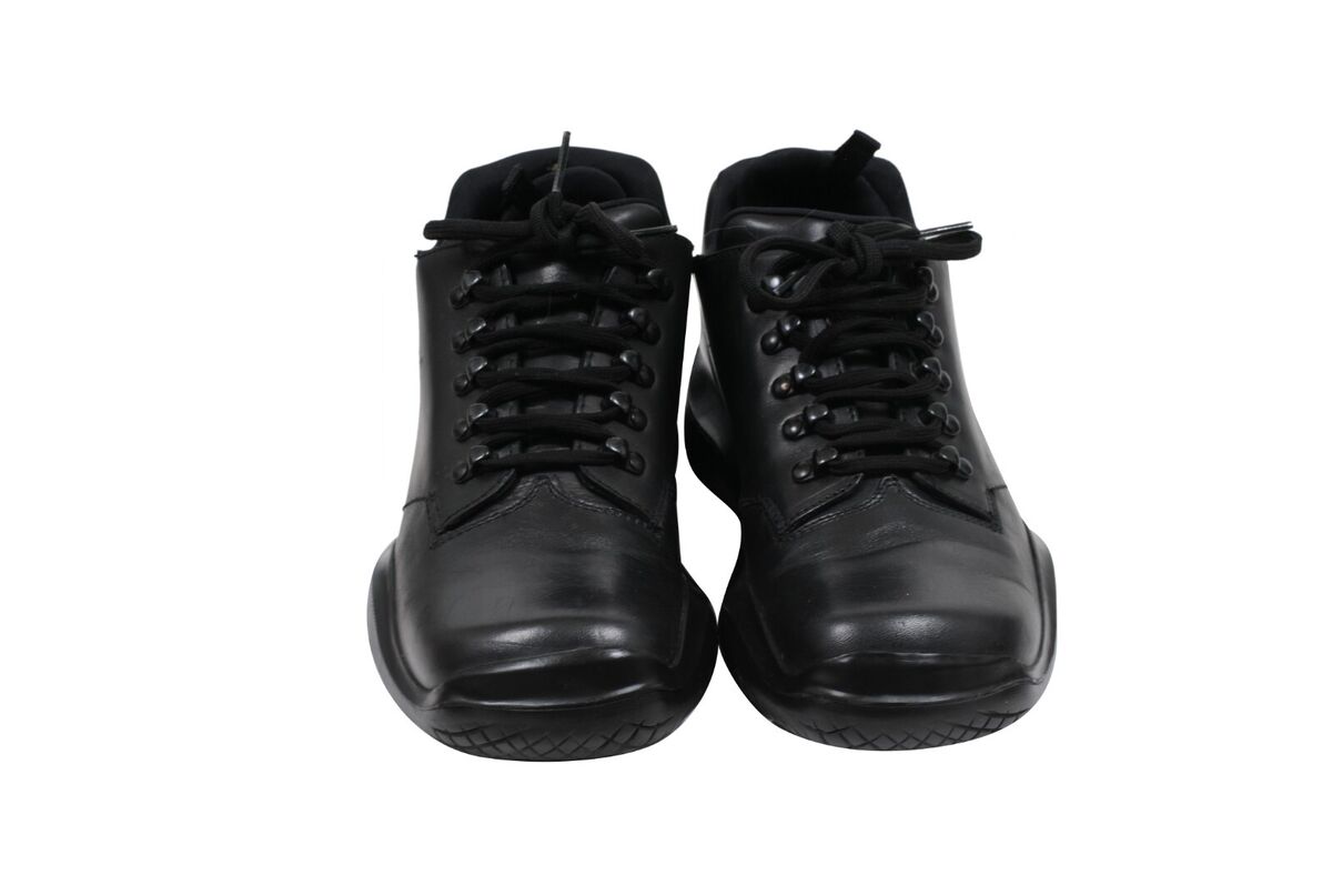Prada Vintage AW99 Chunky Derby US8 UK7 Black Leather Square Prada Vintage AW99 Chunky Derby US8 UK7 Black Leather Square