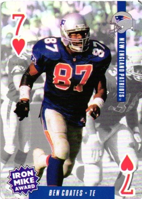 Ben Coates New England Patriots Ditka's Pick NFL 1994 Playing Card Series - Image 3 of 4