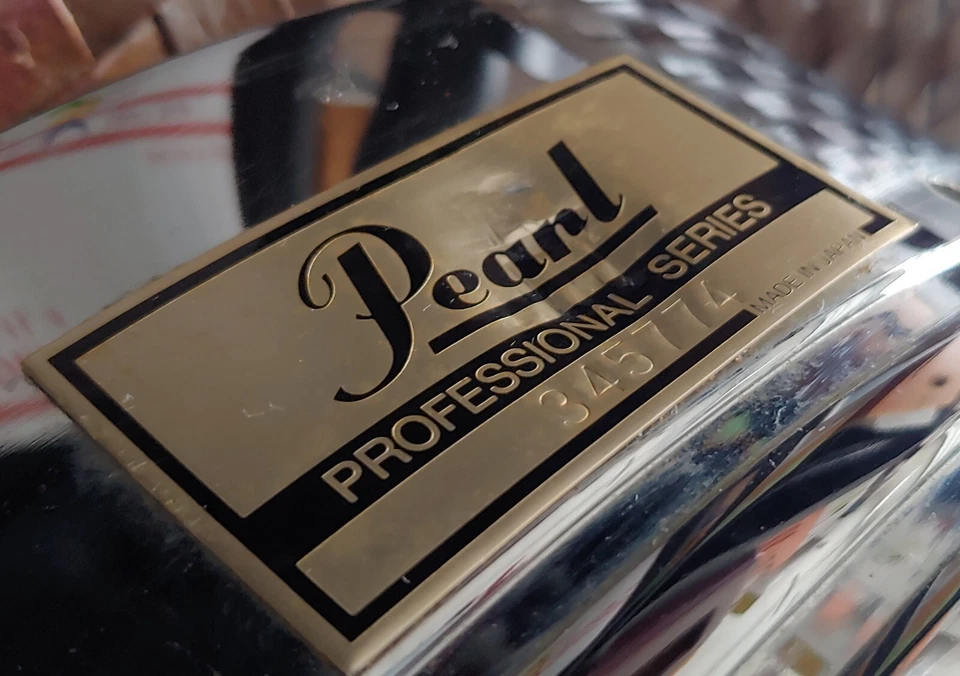 Caja de tambor de metal original de la década de 1980 PEARL Professional Series MD-514 14"x 6-1/2" Foto 4 de 4