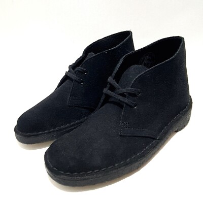 Clarks Originals Desert Boot UK 3 Neu UVP 110£ Schwarz Wildleder Stiefeletten 