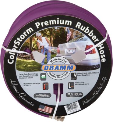 ColorStorm 50ft Premium Rubber Hose Hot Water Resistant Crush Proof Couplings