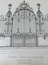 ARCHITECTURE DIJON - Grille en Fer Forgé, Square Darcy - Vionnois Architecte