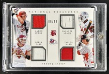 2015 National Treasures Aaron Judge Davante Adams Derek Carr Ward Jersey #/99