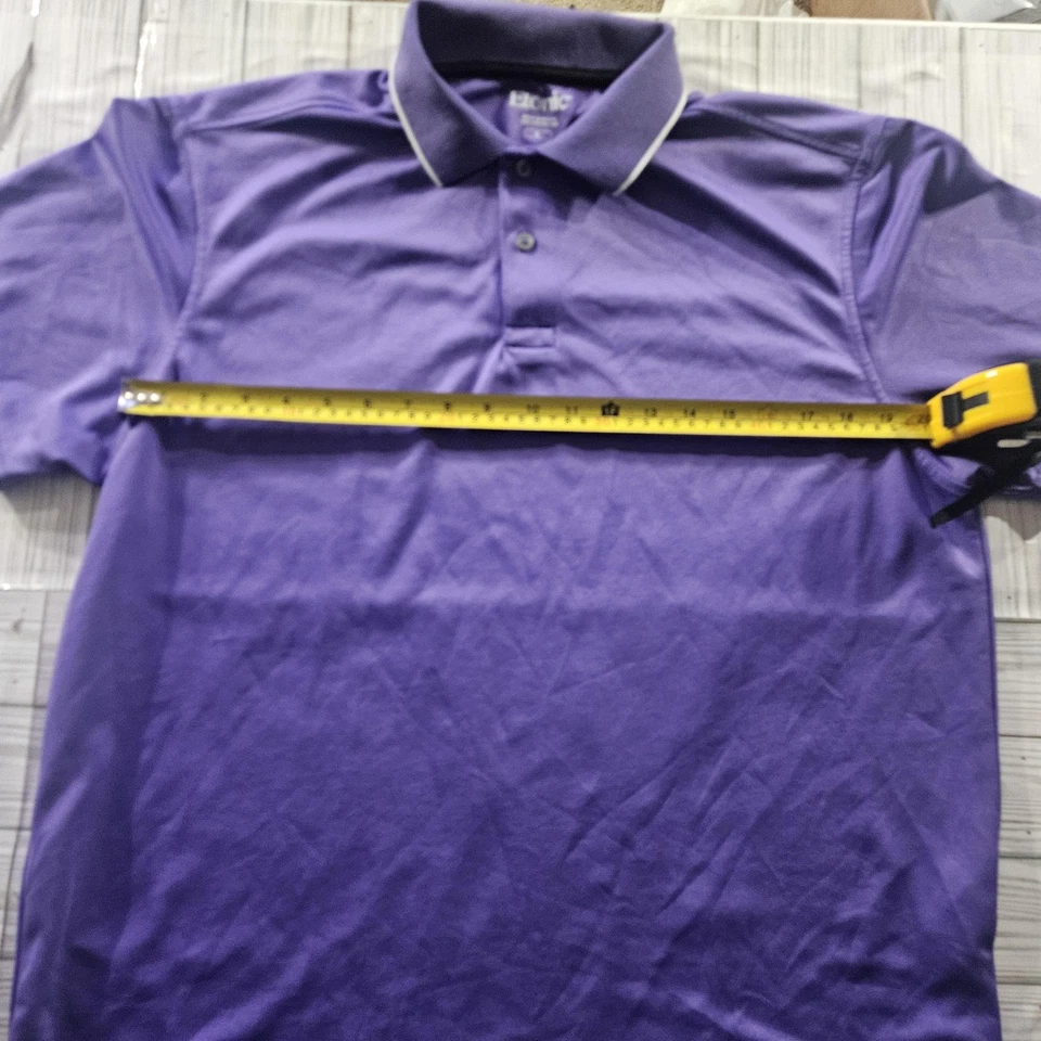 Camisa Polo Etonic Para Hombre Grande Púrpura Golf Rendimiento Absorbe Humedad Atlética Foto 3 de 4