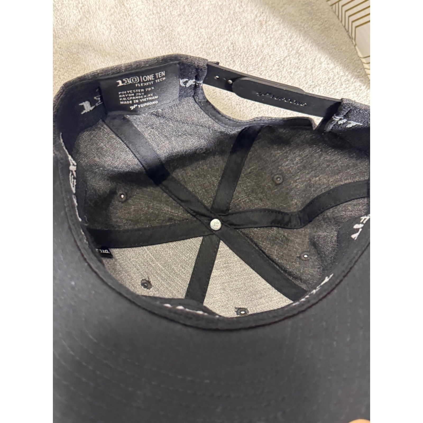 Travis Mathew Skull Patch Snapback Hat Charcoal G… - image 7