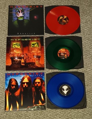 Hypocrisy LP Album LOT of 3 Classic Death Heavy Metal Abducted black Sweden OOP