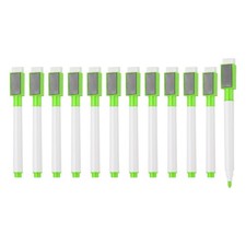12Pcs Magnetic Whiteboard Pen 0.5-1mm Fine Tip Dry Erase Green Markers