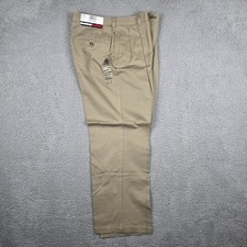 Vintage Tommy Hilfiger Pants Mens 33x30 Khaki Pleated Chino Dress Pants