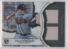 2011 Bowman Sterling X-Fractor Dual Rookie Relics 104/199 Craig Kimbrel 0l2q