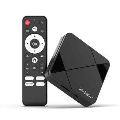 H96Max 4K UHD Android 14 Smart TV Box mit Fernbedienung, RK3518 Quad-Core.