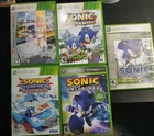 SONIC XBOX 360 GAME LOT OF 5 - ALL Complete w / Manual CIB Rare Valuable Games
