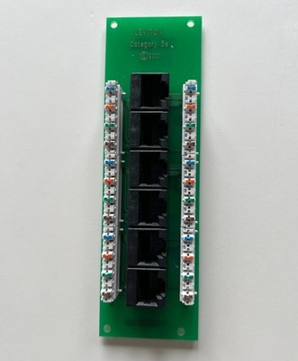Leviton Category 5E PWA58159-03 Voice and Data Distribution Board 6 Port 1x6