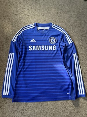 Chelsea FC adidas 長袖ウェアＬサイズ Adidas Chelsea FC long sleeve Eden Hazard#10 2014/2015 Home Jersey