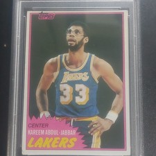 1981 Topps Kareem Abdul-Jabbar #20 Los Angeles Lakers Basketball Card PSA 4