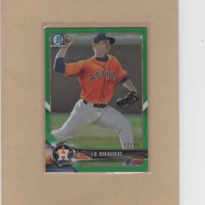 2018 Bowman - J.B. Bukauskas #BCP125 Chrome Prospects Green 37/99 Houston Astros