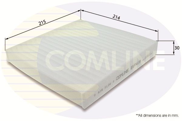 Cabin Pollen Air Filter 215mm Length 30mm Height Fits Iveco Daily COMLINE EKF418