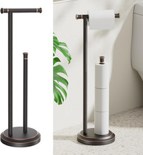 Toilet Paper Holder Stand Bathroom Free Standing Oil Rubber Bronze