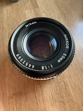Nikon Nikkor 1:1.8 50mm Ai-s Manual Prime Made in Japan Pancake Lens