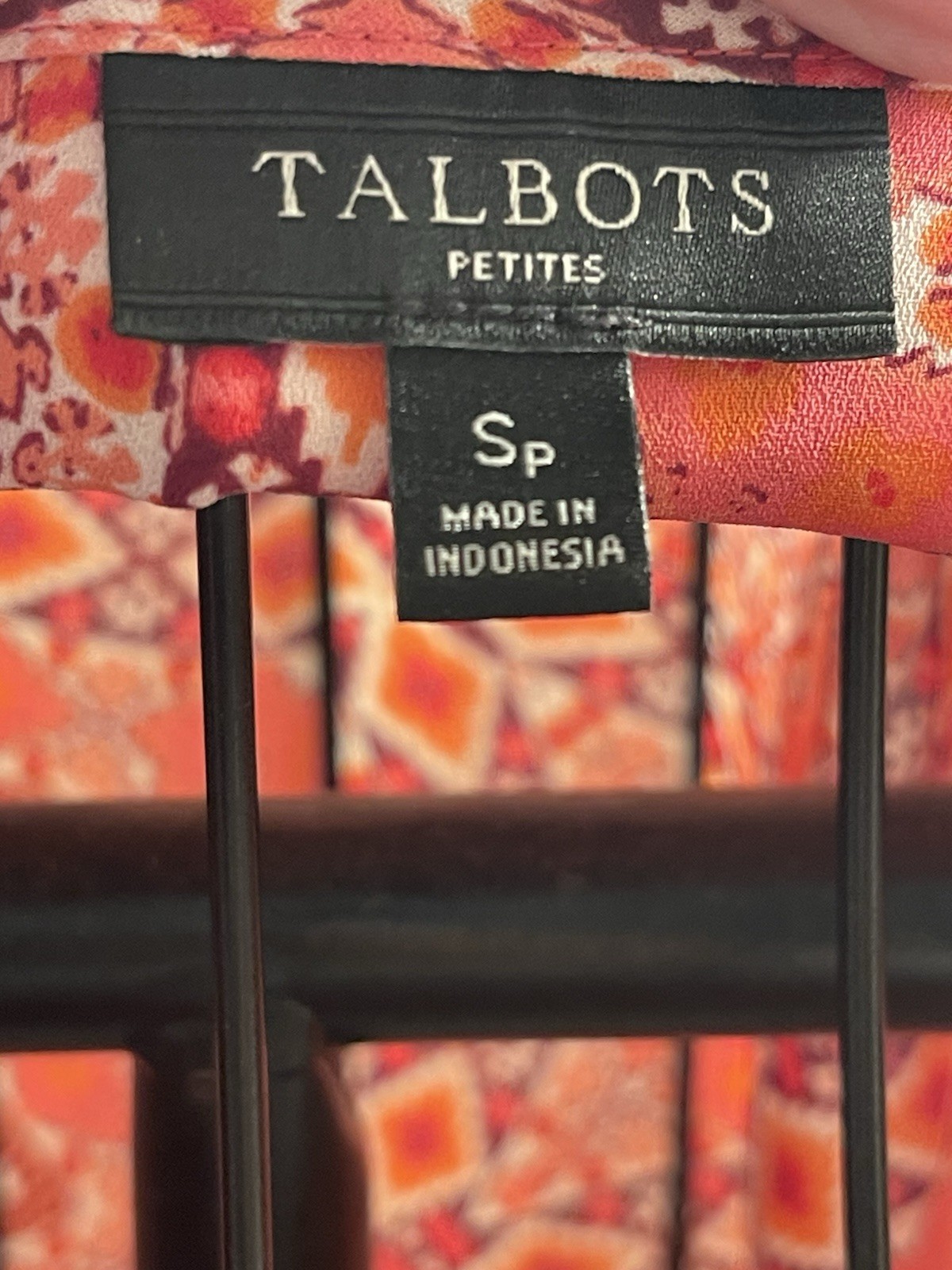 Talbots Small Petite Blouse Front Button Pinks L2… - image 5