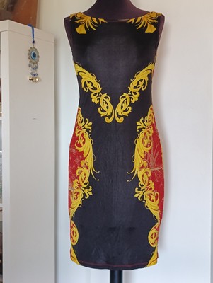 Roberto Cavalli Class Vintage Womens Multicolor Baroque Dress IT38 XS