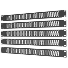 1U Venting Blank Panel Steel Rack Mount Spacer 19 Inch Server Black 5 PCS