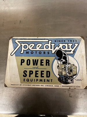 #ad Tin Speedway Motors Sign $20.00