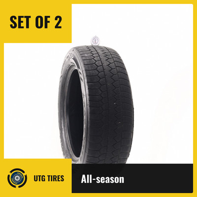 Set of (2) Used 225/60R18 Goodyear Eagle Enforcer All Weather 100V - 6.5/32