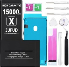 15000mAh Replacement Battery Used for iPhone X High Capacity 0 Cycle Li Polymer