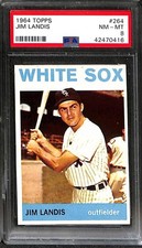 1964 TOPPS #264 JIM LANDIS PSA 8 NM-MT 42470416 