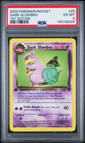 Dark Slowbro (1st Edition) graded PSA 6 for sale on eBay