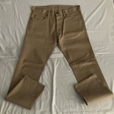 3Sixteen Selvedge Khaki 5 Pocket Chinos Mens 34 34x34 Made in USA Button Fly