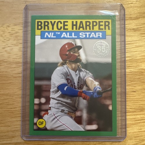 2021 Topps - 1986 Topps All-Star Baseball Green #86AS35 Bryce Harper - Picture 1 of 2
