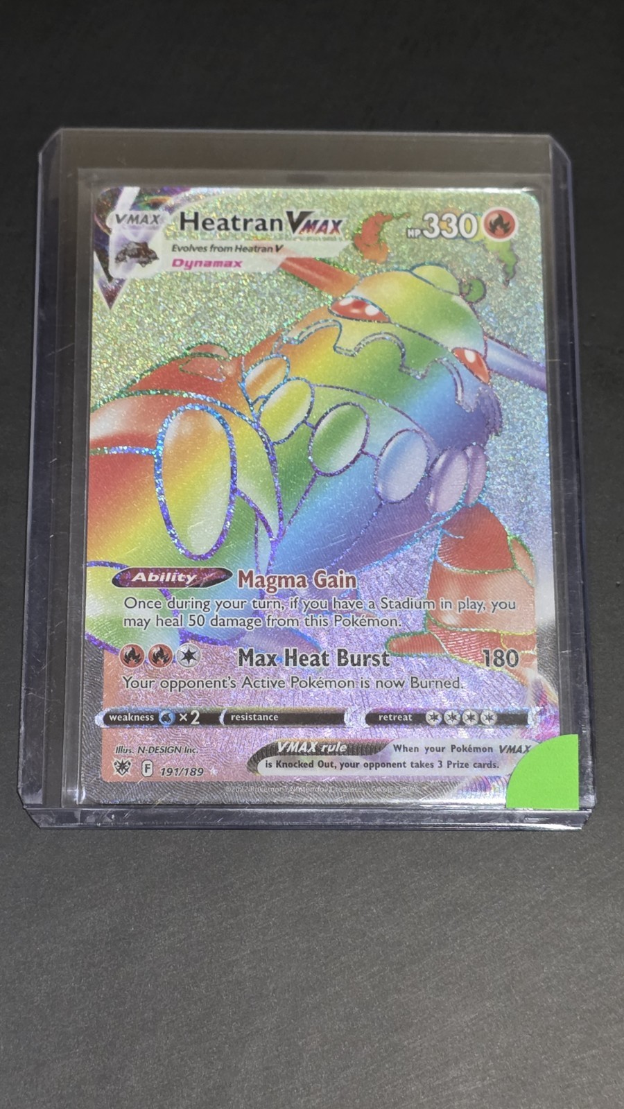 Heatran VMAX (Secret) 191/189 Swsh10: Astral Radiance Holo PKMN