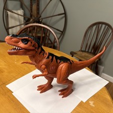 Dinosaur Action Figure Toy T-Rex Lights Up Sounds Roars Poseable Plastic 12.5  T