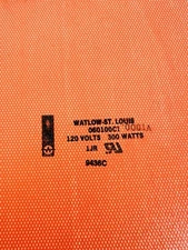 NEW WATLOW 060100C1-0001A 120V 300W 10”x6” HEATER ELECTRIC FLEX-PAD SILICONE